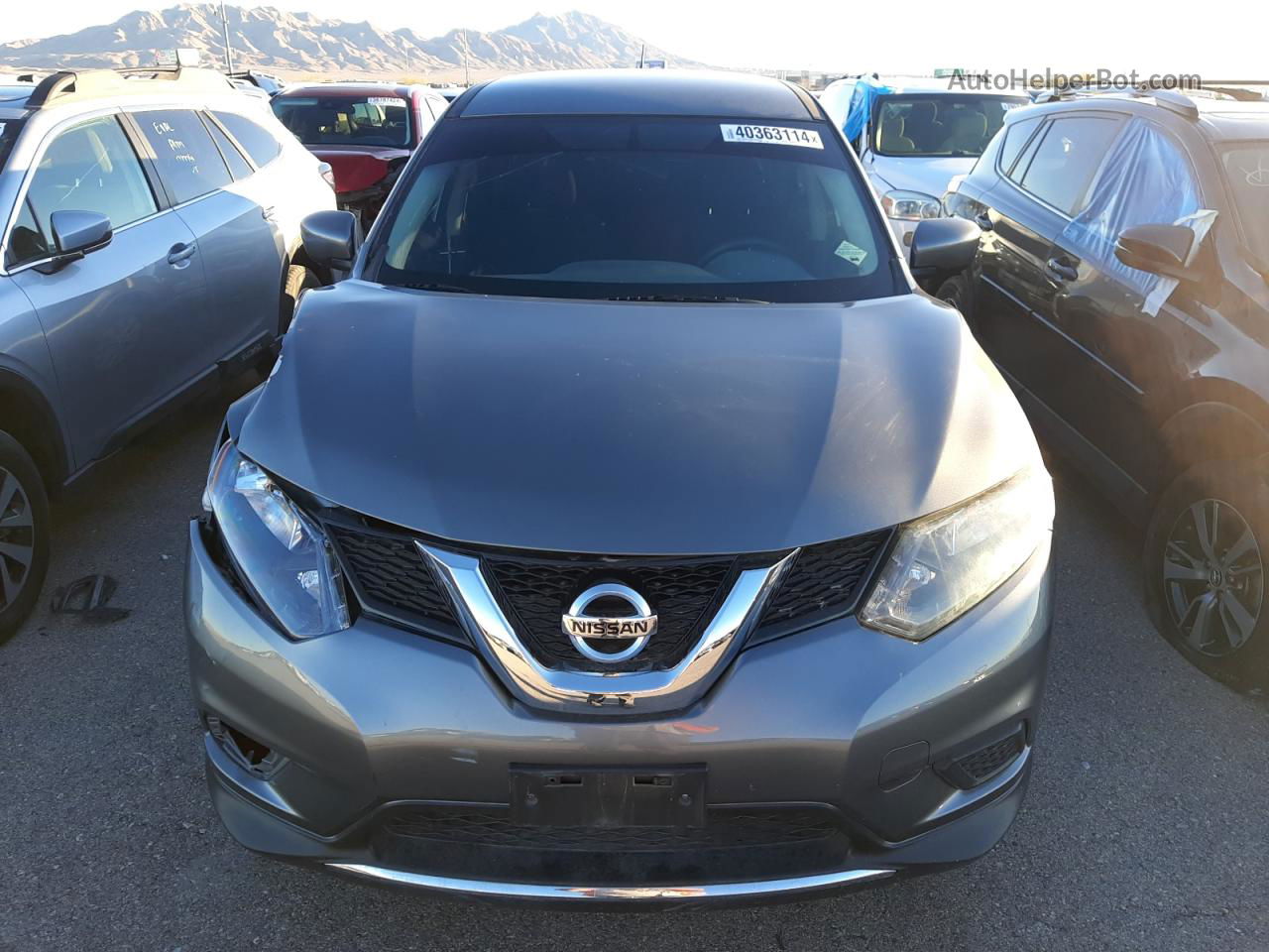 2016 Nissan Rogue S Gray vin: KNMAT2MT2GP641213