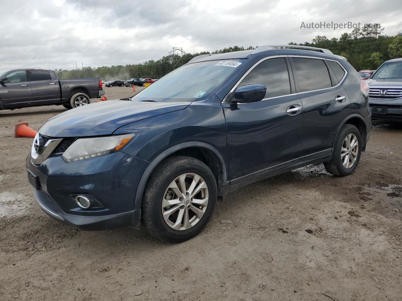 2016 Nissan Rogue S Blue vin: KNMAT2MT2GP656780