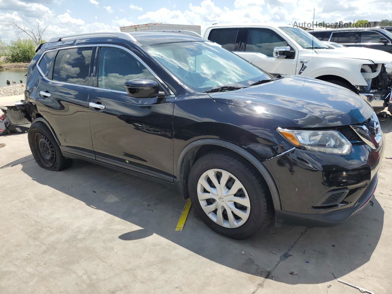 2016 Nissan Rogue S Black vin: KNMAT2MT2GP706612