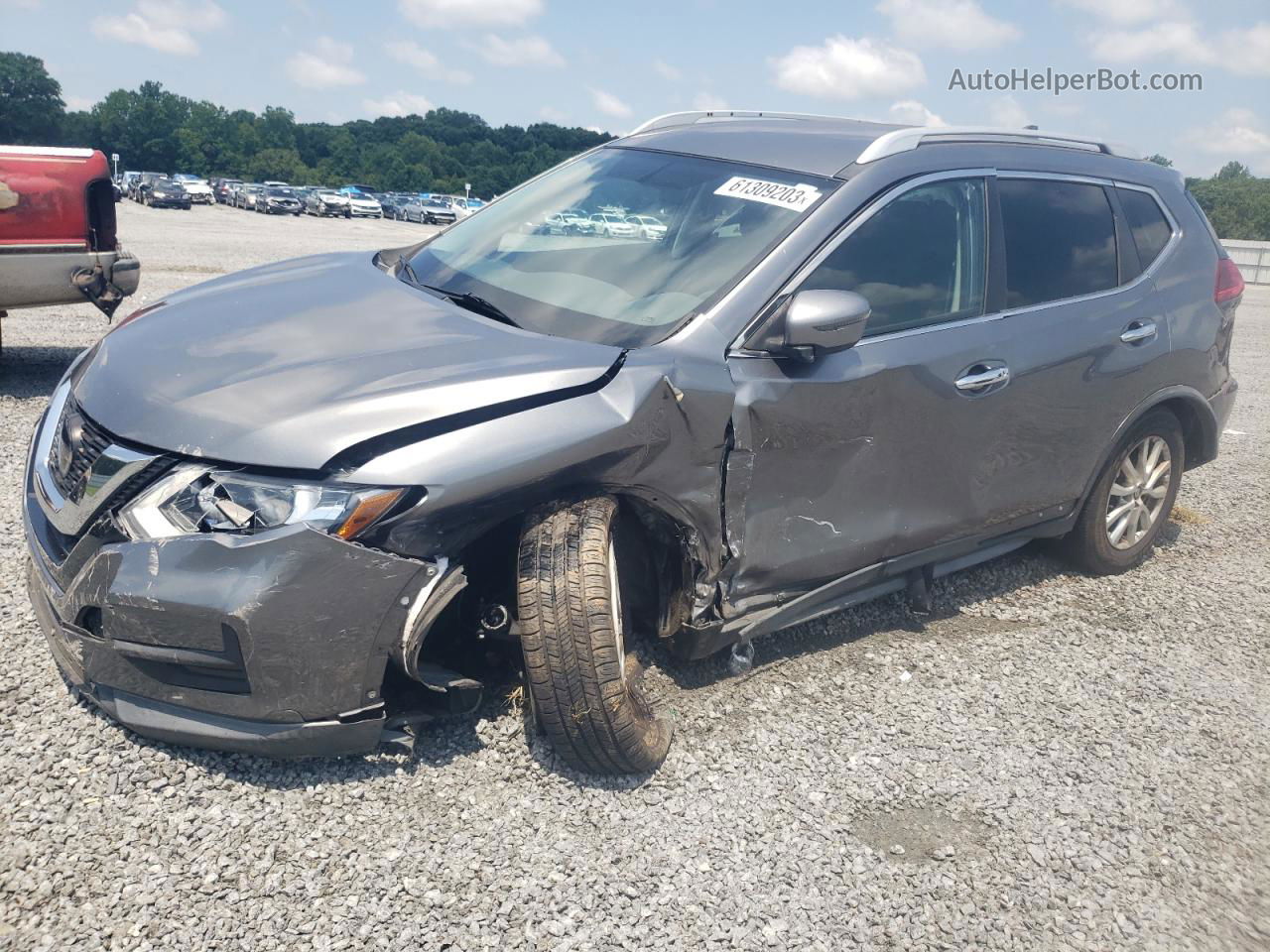 2018 Nissan Rogue S Серый vin: KNMAT2MT2JP544309