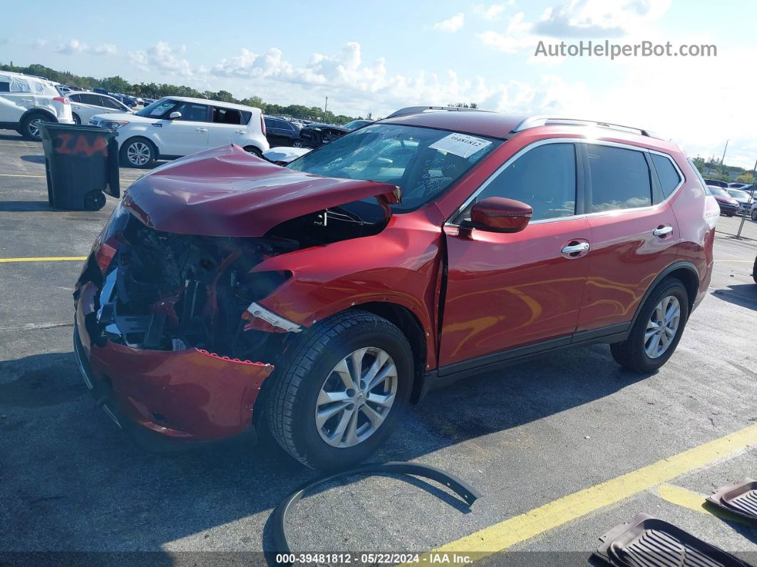 2016 Nissan Rogue Sv Red vin: KNMAT2MT3GP592829