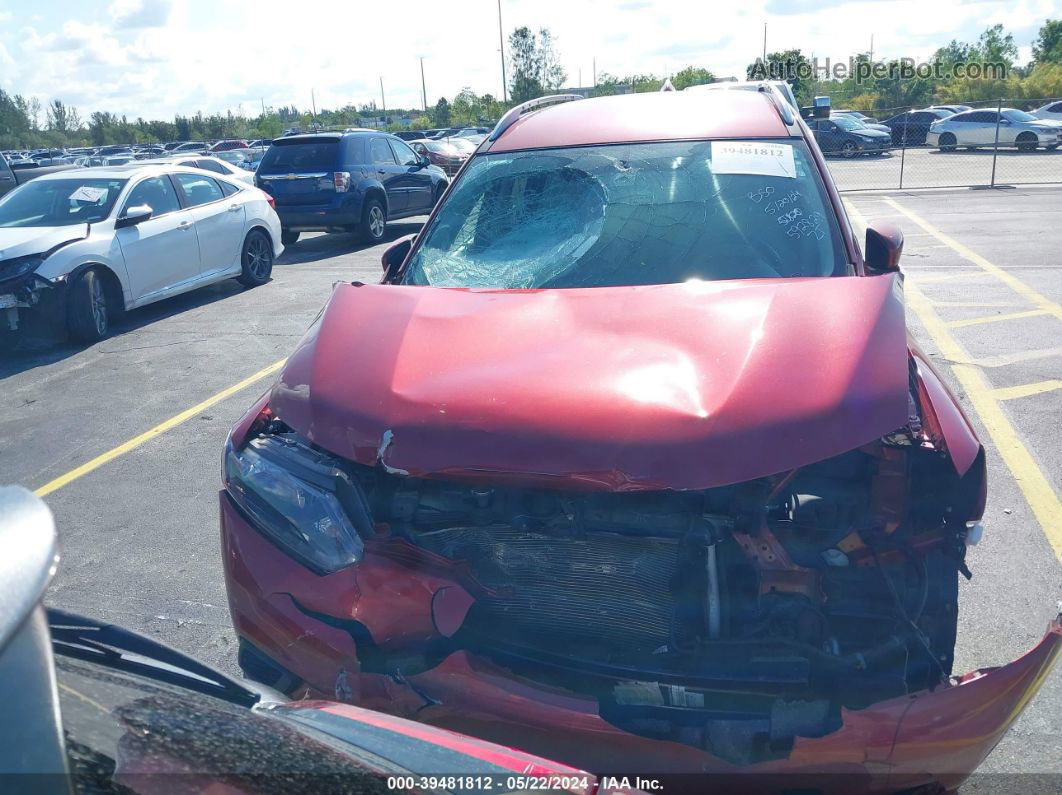 2016 Nissan Rogue Sv Red vin: KNMAT2MT3GP592829