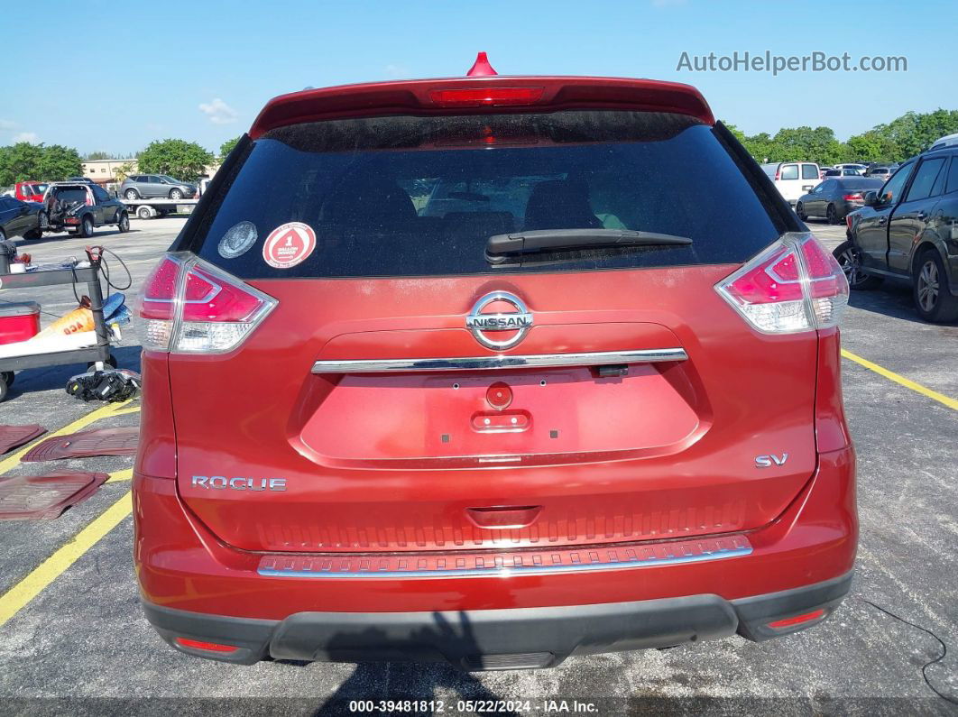 2016 Nissan Rogue Sv Red vin: KNMAT2MT3GP592829