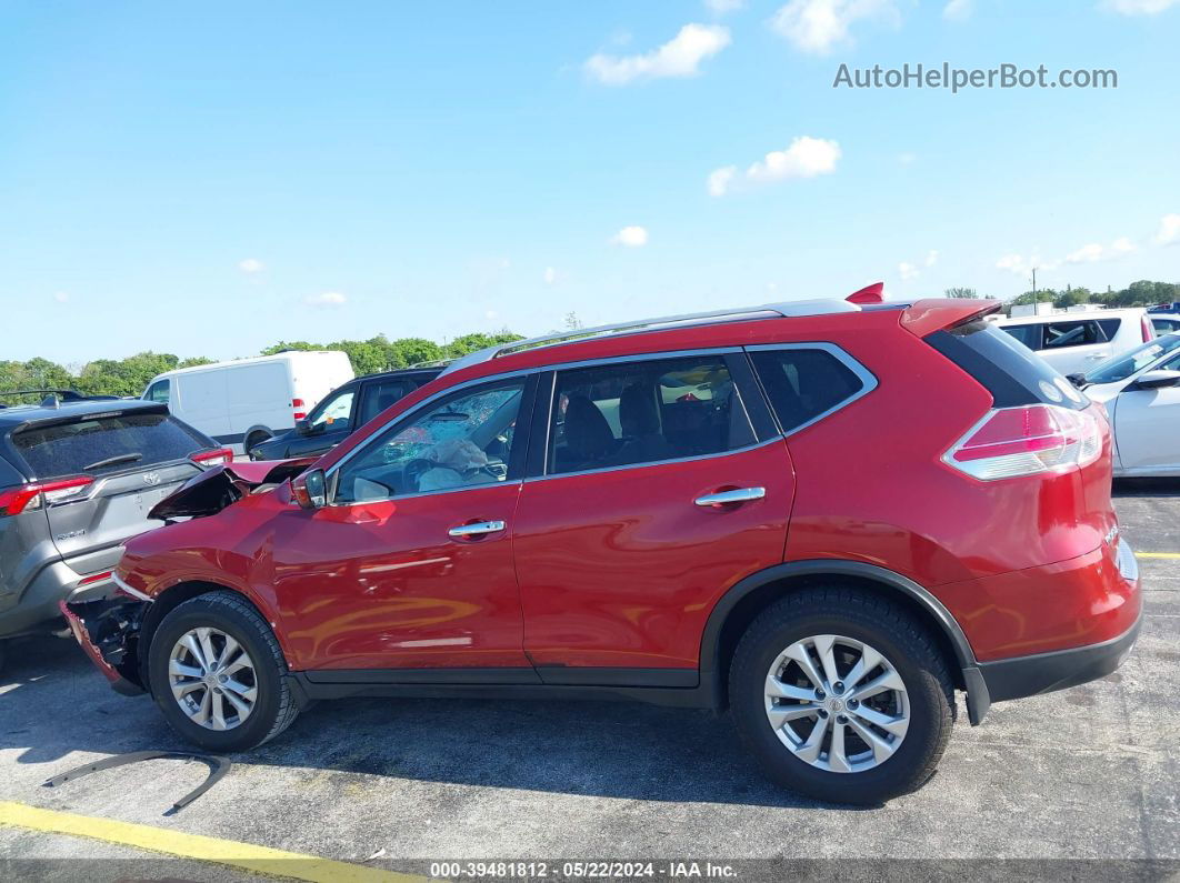 2016 Nissan Rogue Sv Красный vin: KNMAT2MT3GP592829