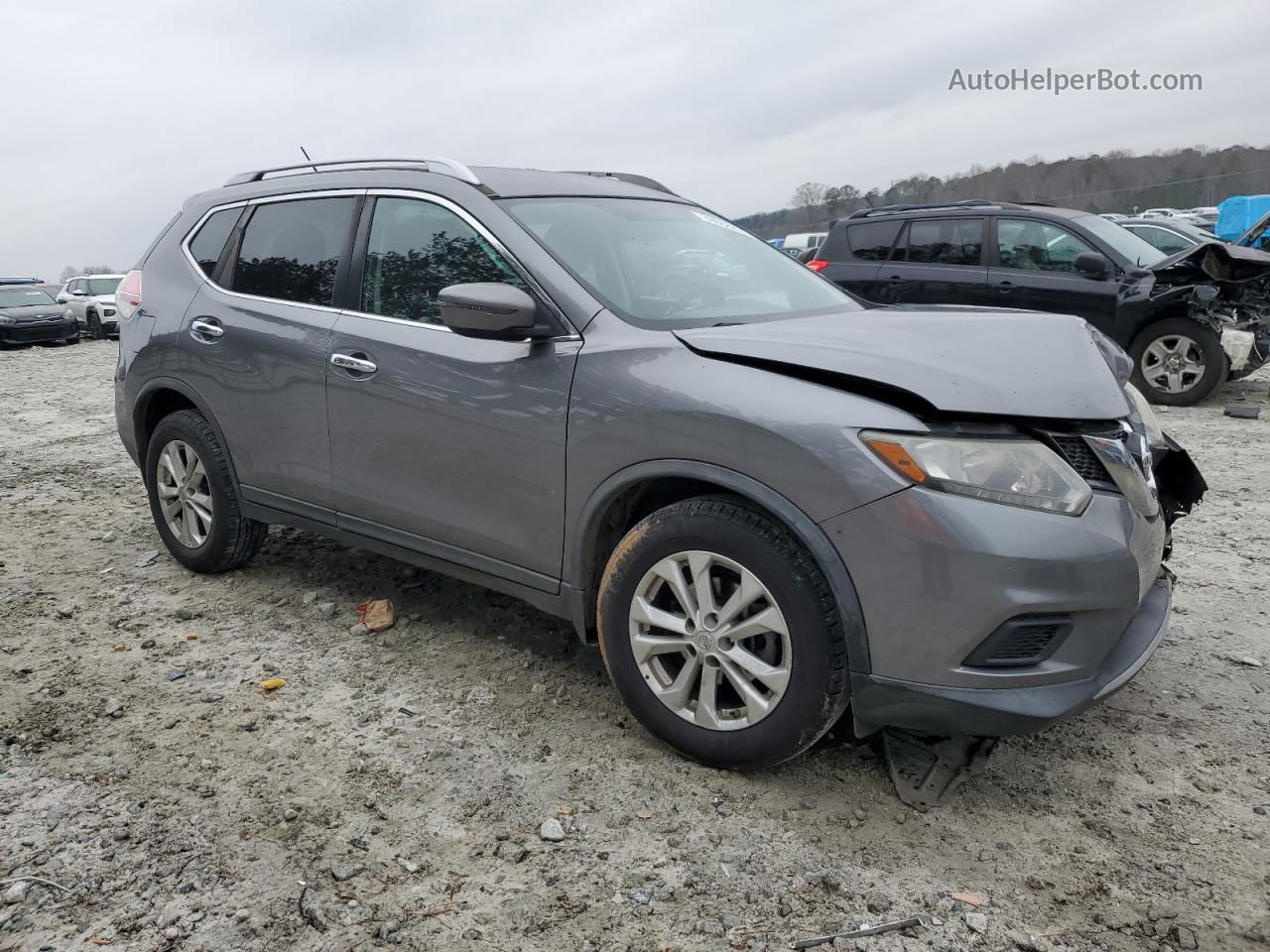 2016 Nissan Rogue S Серый vin: KNMAT2MT3GP660076