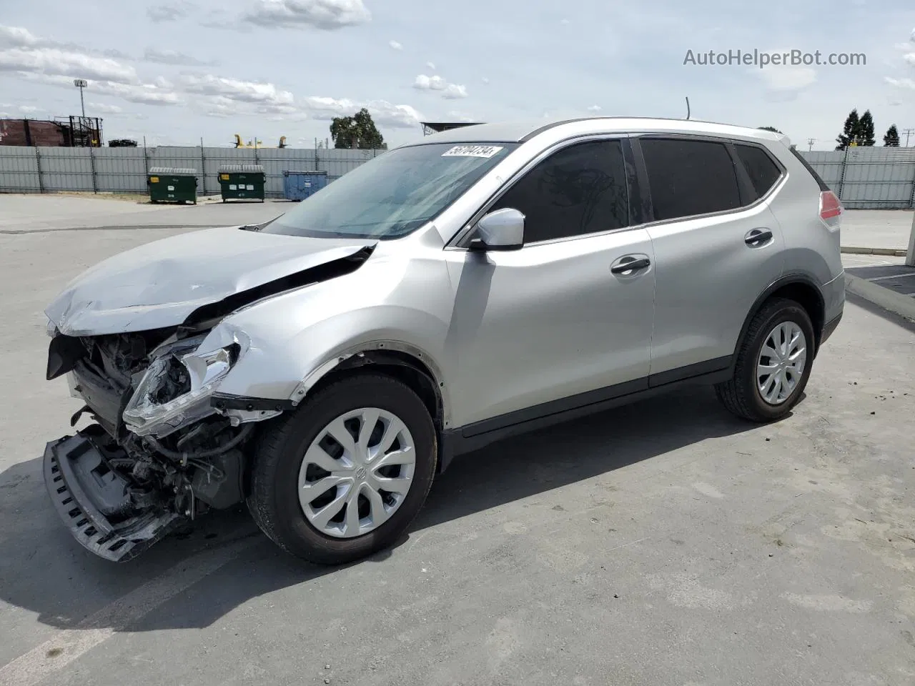 2016 Nissan Rogue S Серебряный vin: KNMAT2MT3GP660207