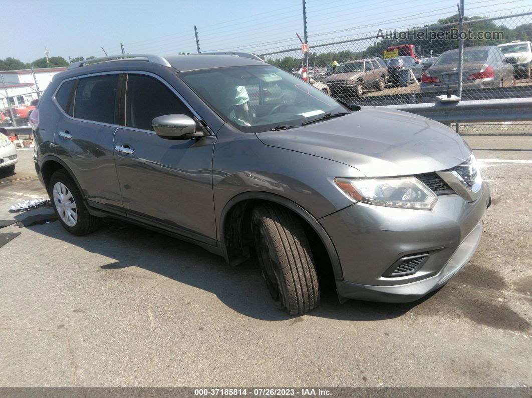 2016 Nissan Rogue S Gray vin: KNMAT2MT3GP679937