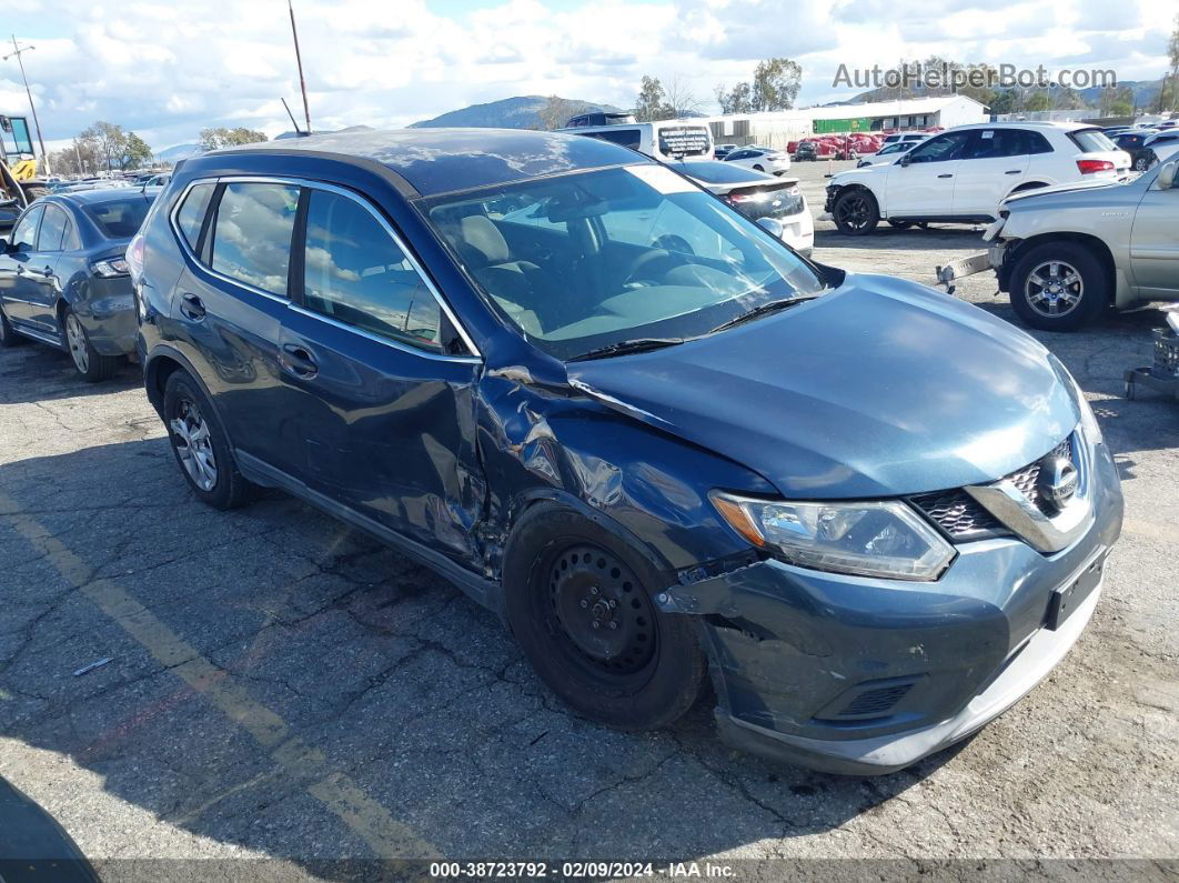 2016 Nissan Rogue S Dark Blue vin: KNMAT2MT3GP681574