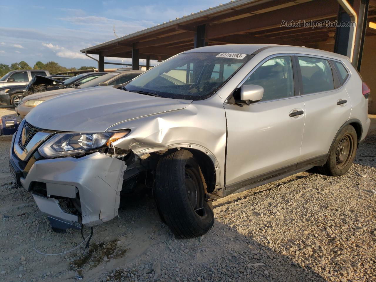 2018 Nissan Rogue S Silver vin: KNMAT2MT3JP599903