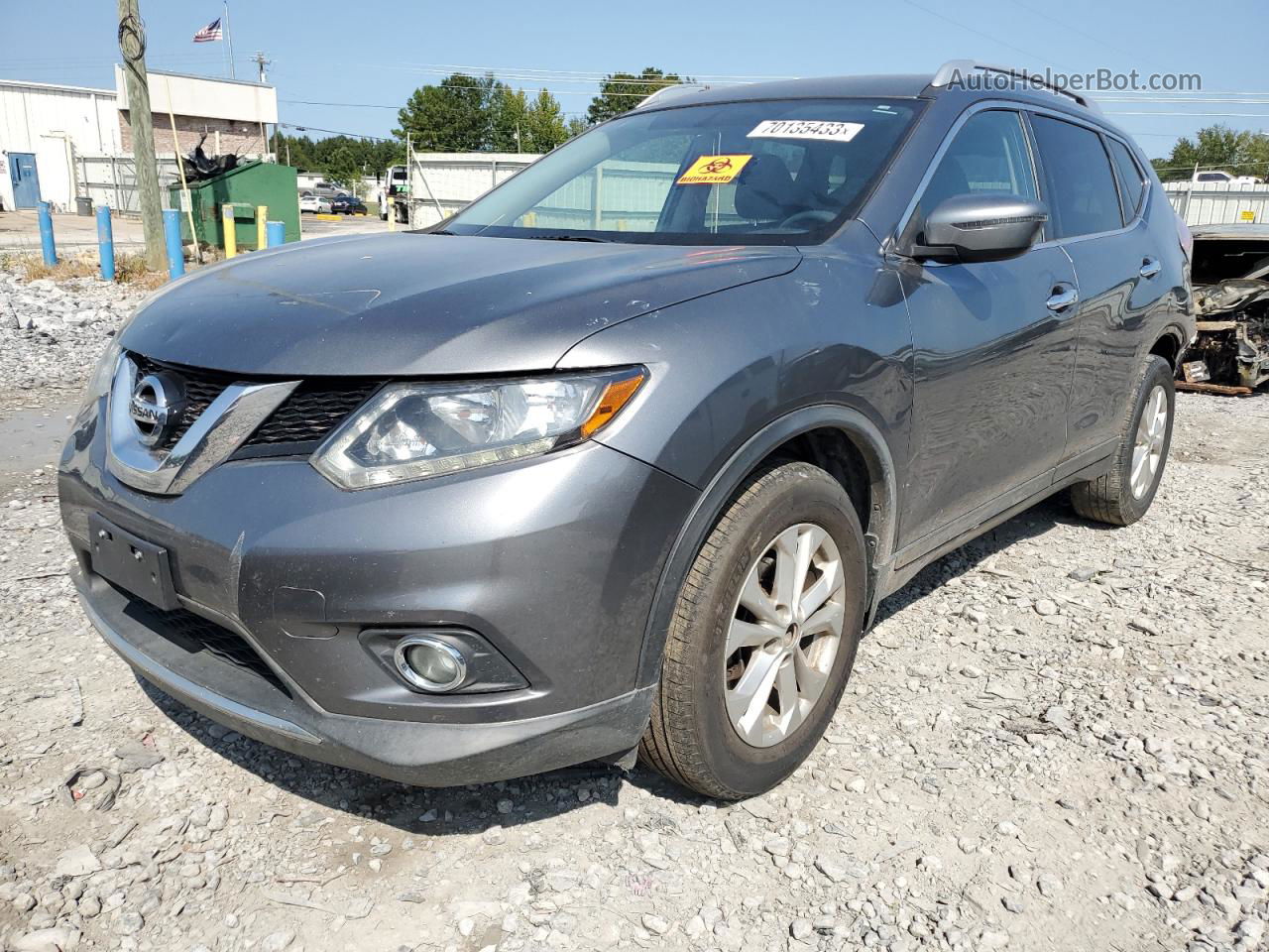 2016 Nissan Rogue S Угольный vin: KNMAT2MT4GP718678