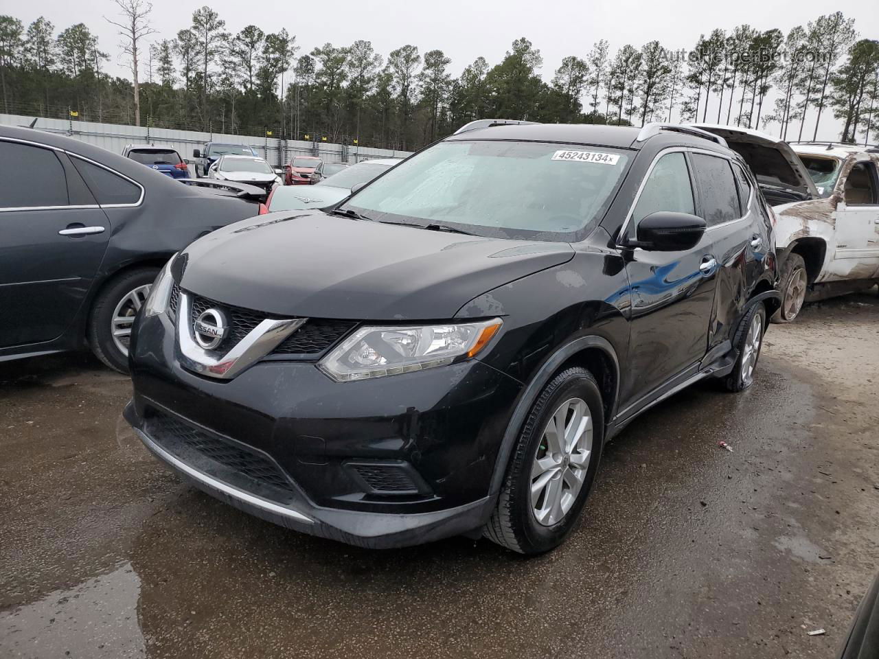 2016 Nissan Rogue S Black vin: KNMAT2MT4GP728529