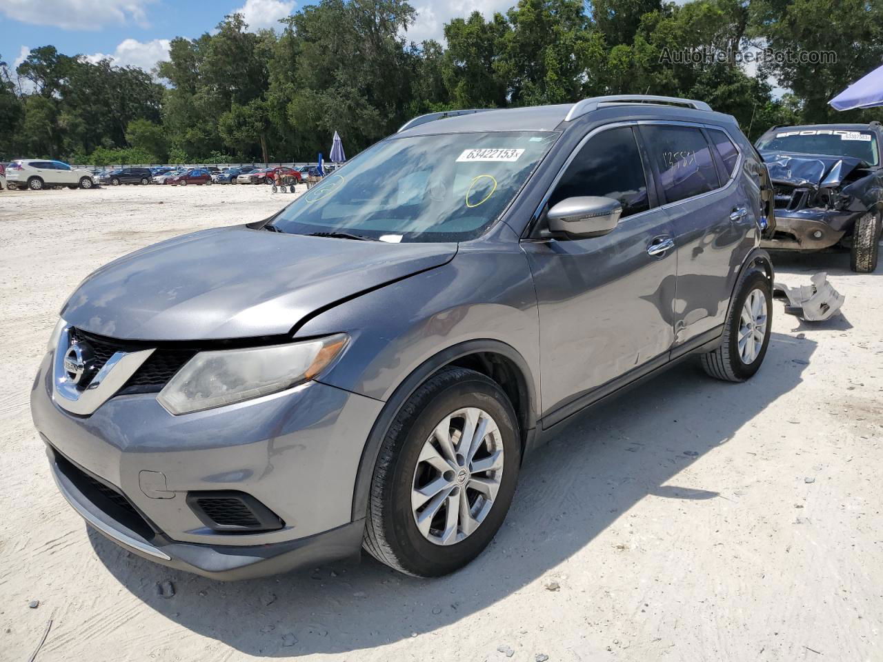 2016 Nissan Rogue S Gray vin: KNMAT2MT5GP661908