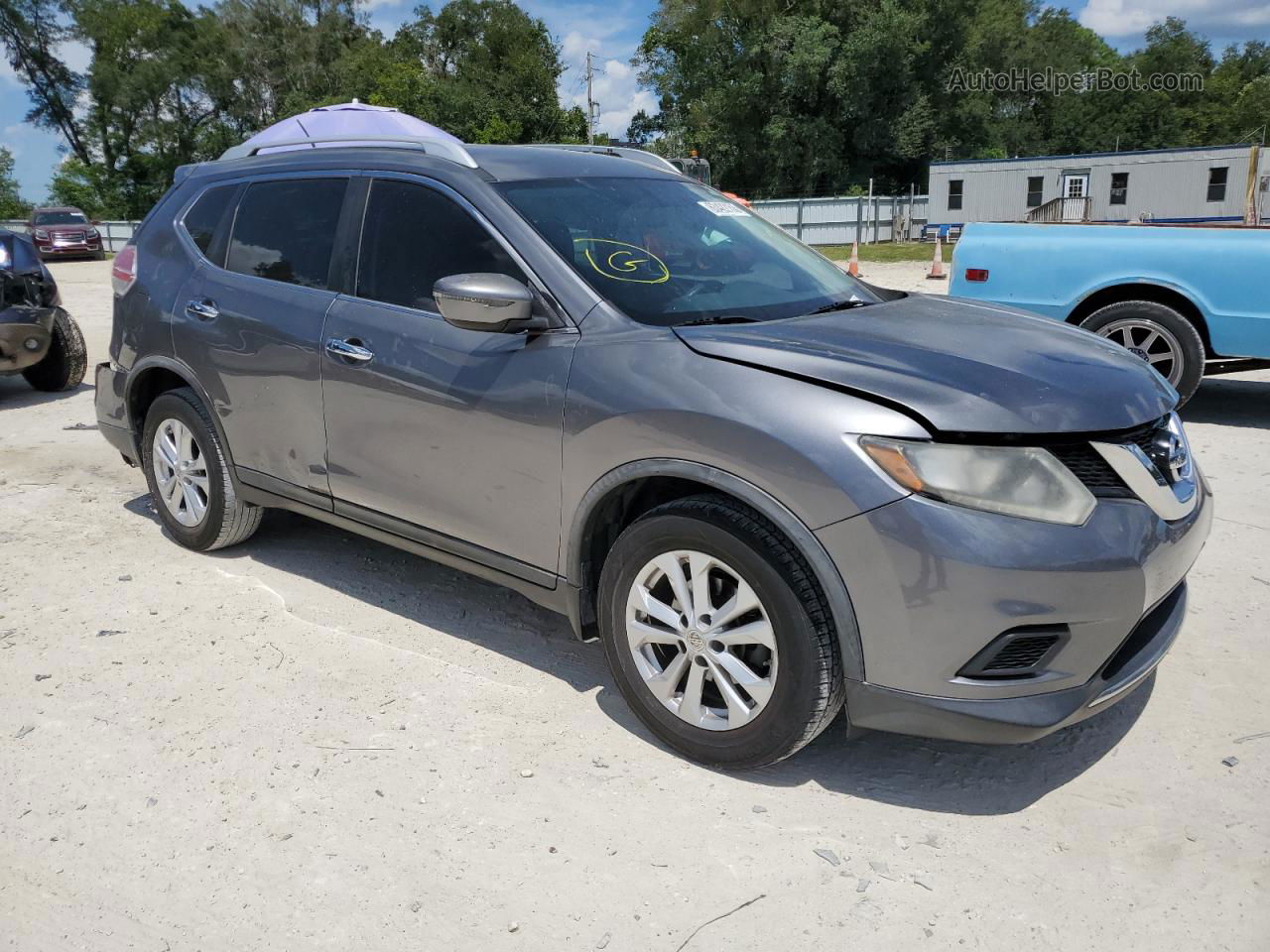 2016 Nissan Rogue S Серый vin: KNMAT2MT5GP661908