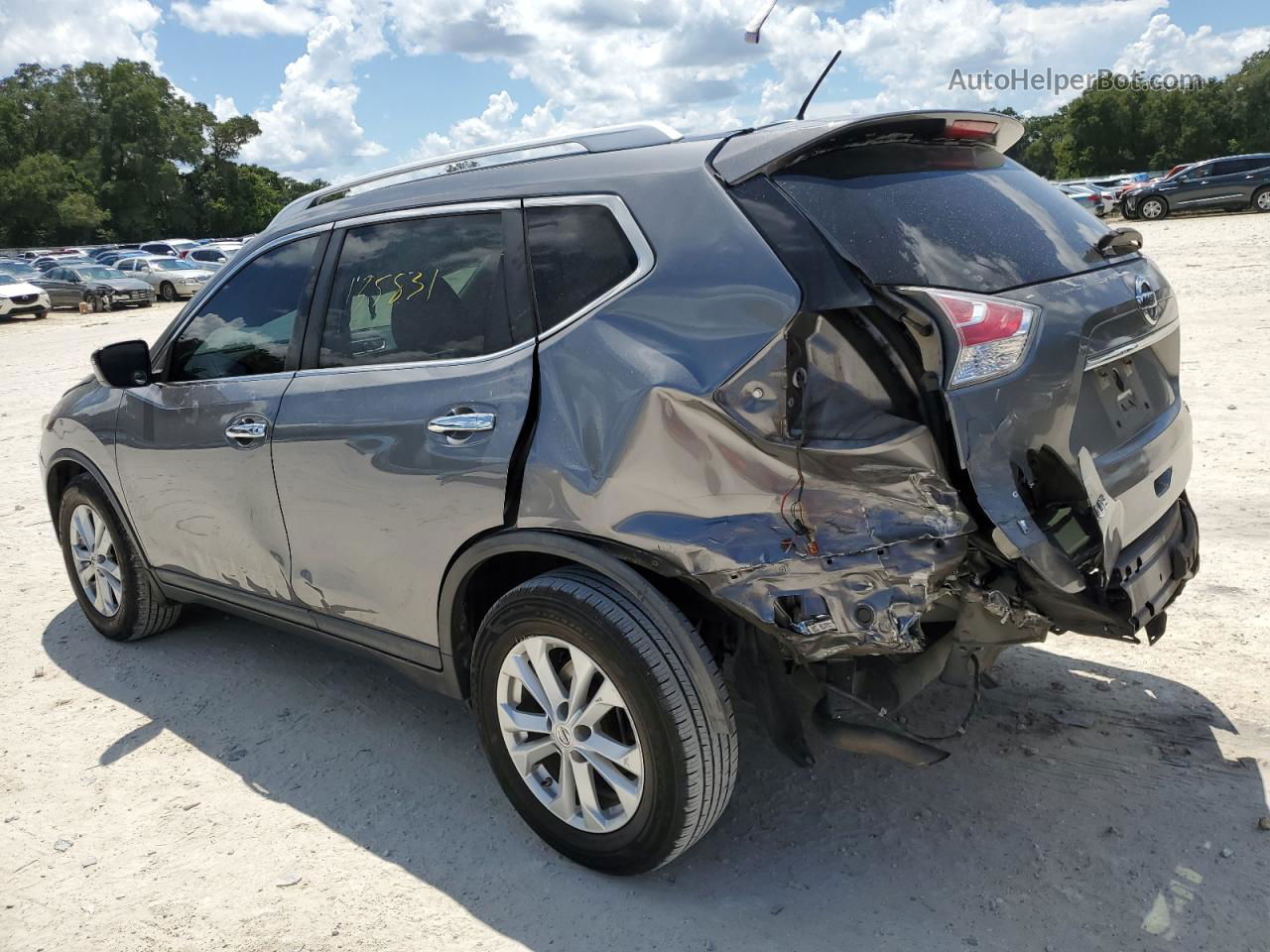 2016 Nissan Rogue S Серый vin: KNMAT2MT5GP661908