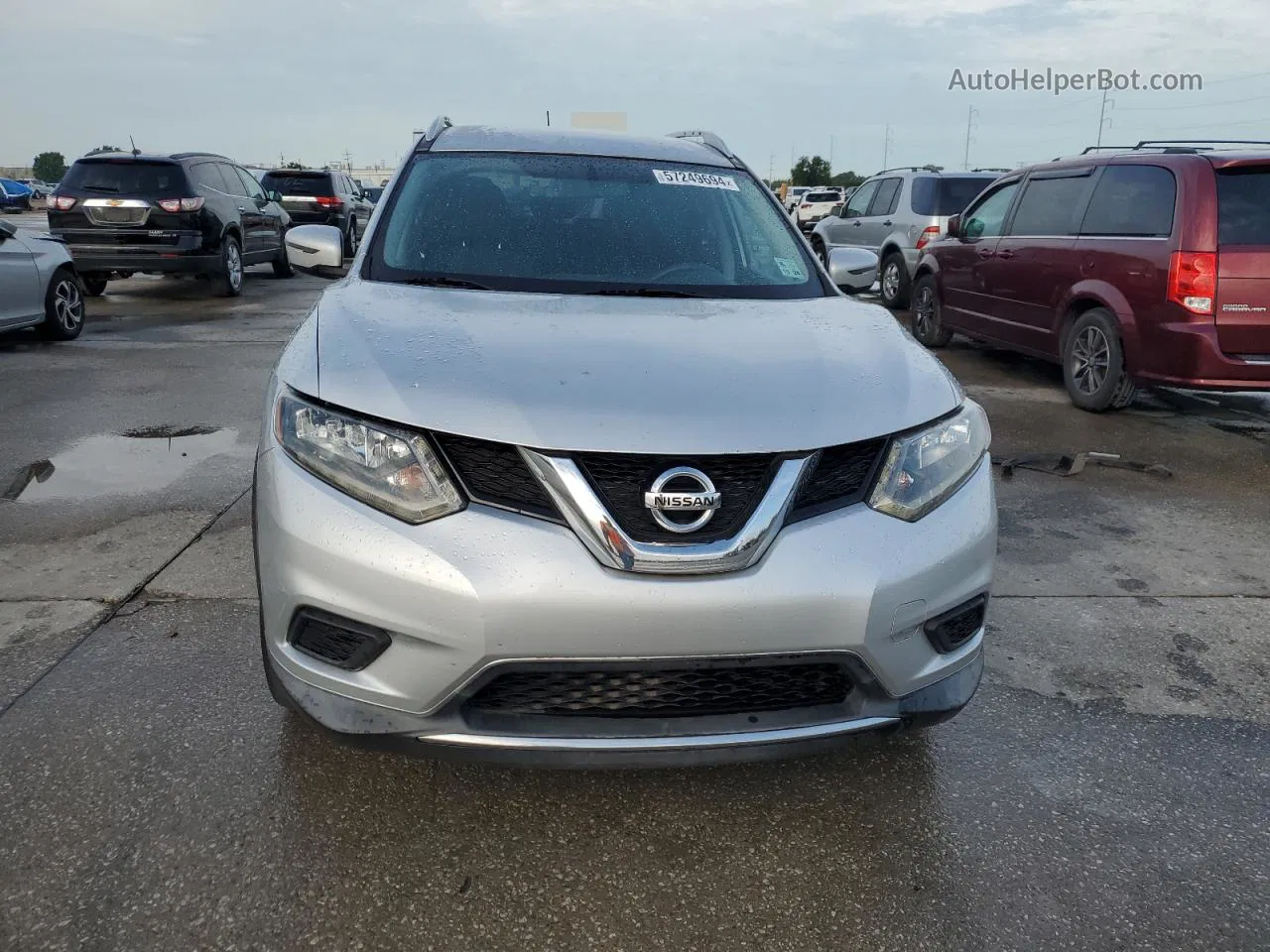 2016 Nissan Rogue S Silver vin: KNMAT2MT5GP721296