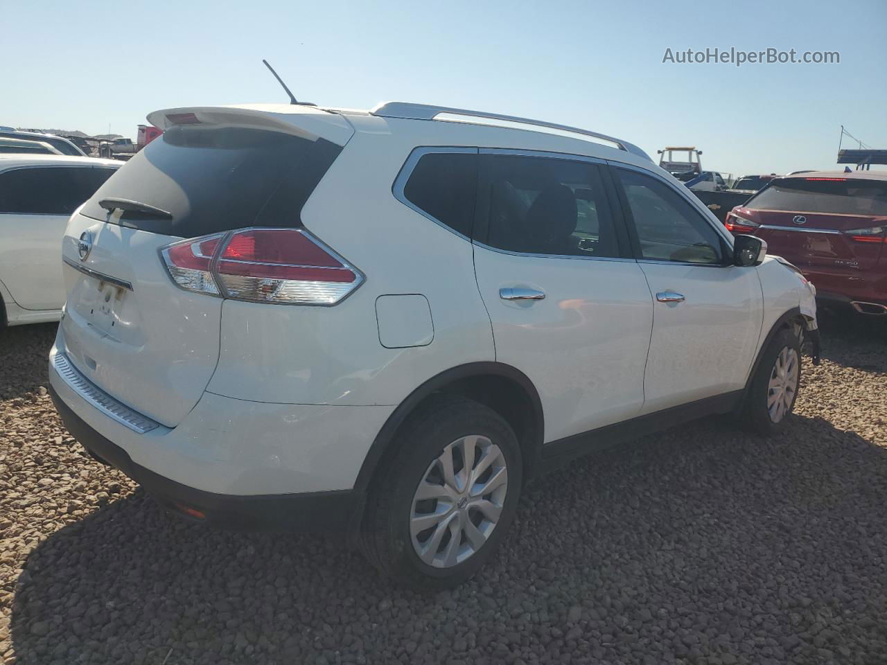 2016 Nissan Rogue S Белый vin: KNMAT2MT5GP722755