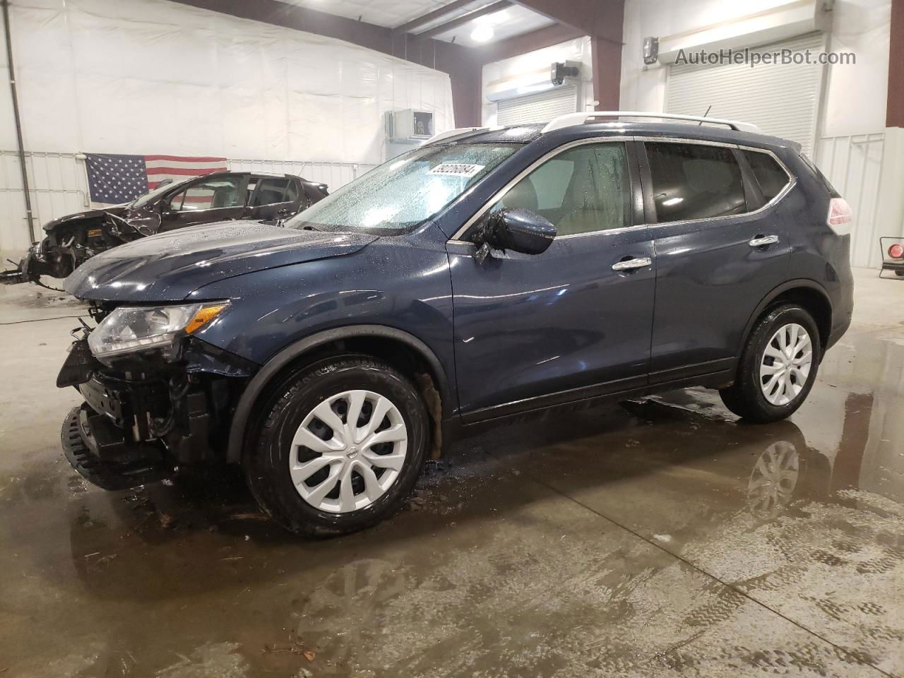 2016 Nissan Rogue S Blue vin: KNMAT2MT5GP724683