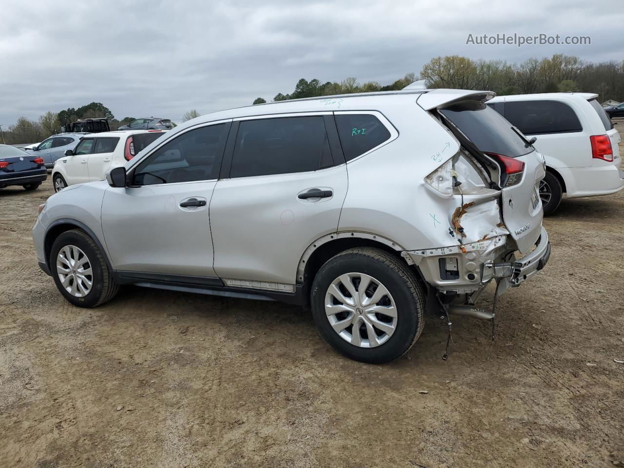 2018 Nissan Rogue S Silver vin: KNMAT2MT5JP544952