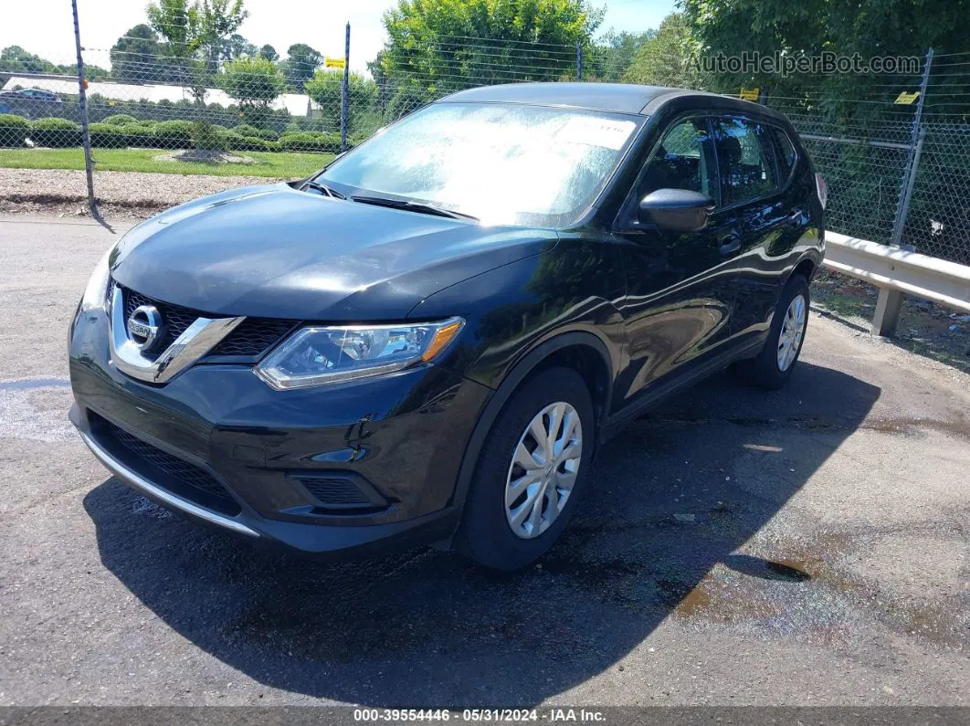 2016 Nissan Rogue S Черный vin: KNMAT2MT6GP621627