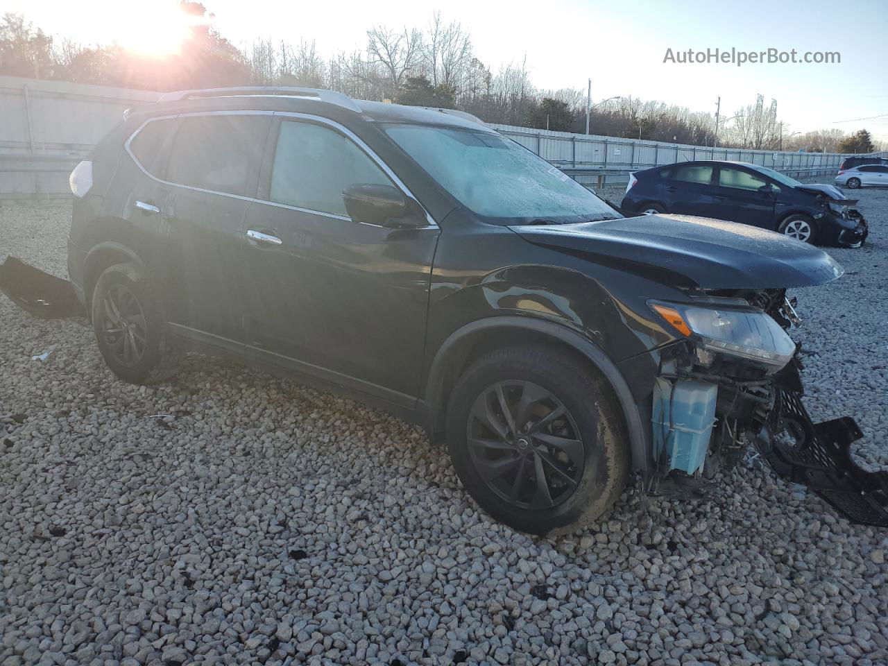 2016 Nissan Rogue S Черный vin: KNMAT2MT6GP700487