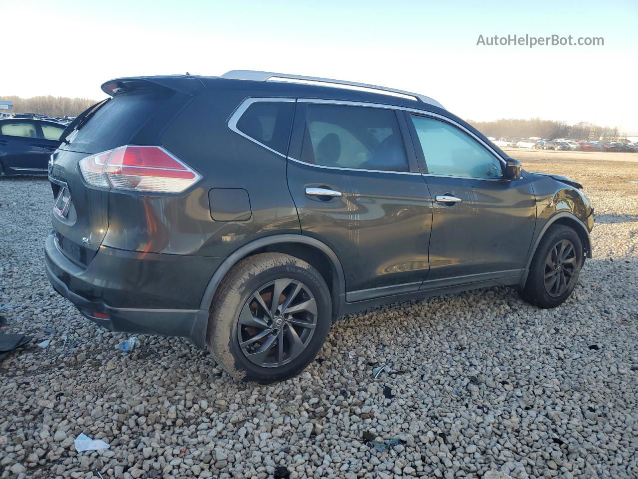 2016 Nissan Rogue S Черный vin: KNMAT2MT6GP700487