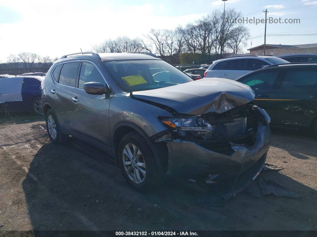 2016 Nissan Rogue Sv Gray vin: KNMAT2MT7GP620695