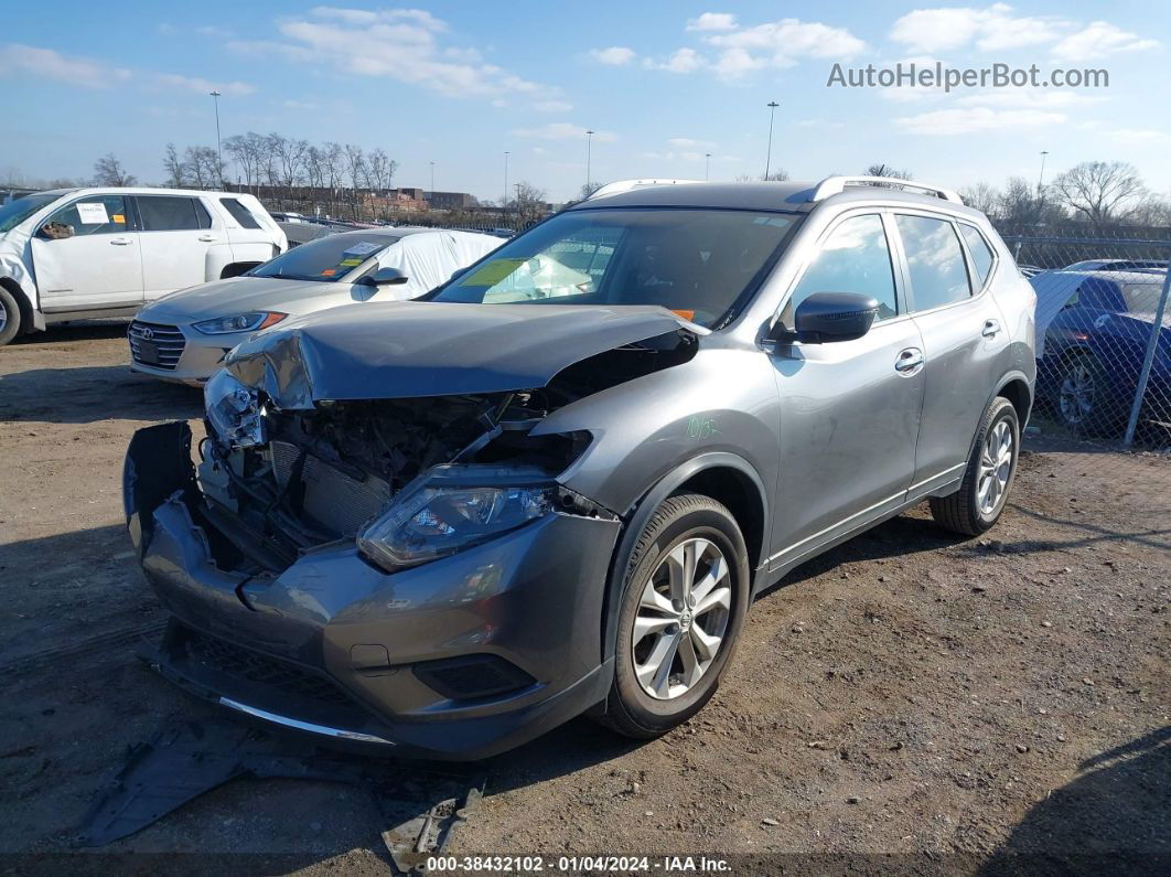 2016 Nissan Rogue Sv Серый vin: KNMAT2MT7GP620695