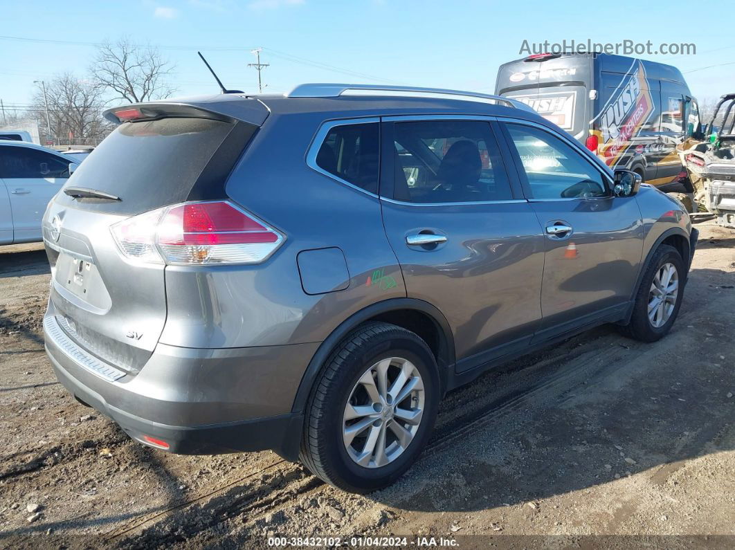 2016 Nissan Rogue Sv Gray vin: KNMAT2MT7GP620695