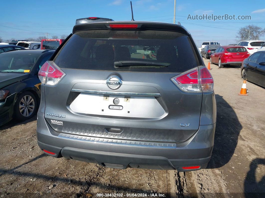 2016 Nissan Rogue Sv Gray vin: KNMAT2MT7GP620695