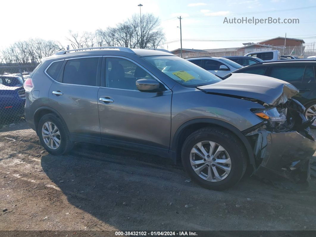 2016 Nissan Rogue Sv Gray vin: KNMAT2MT7GP620695