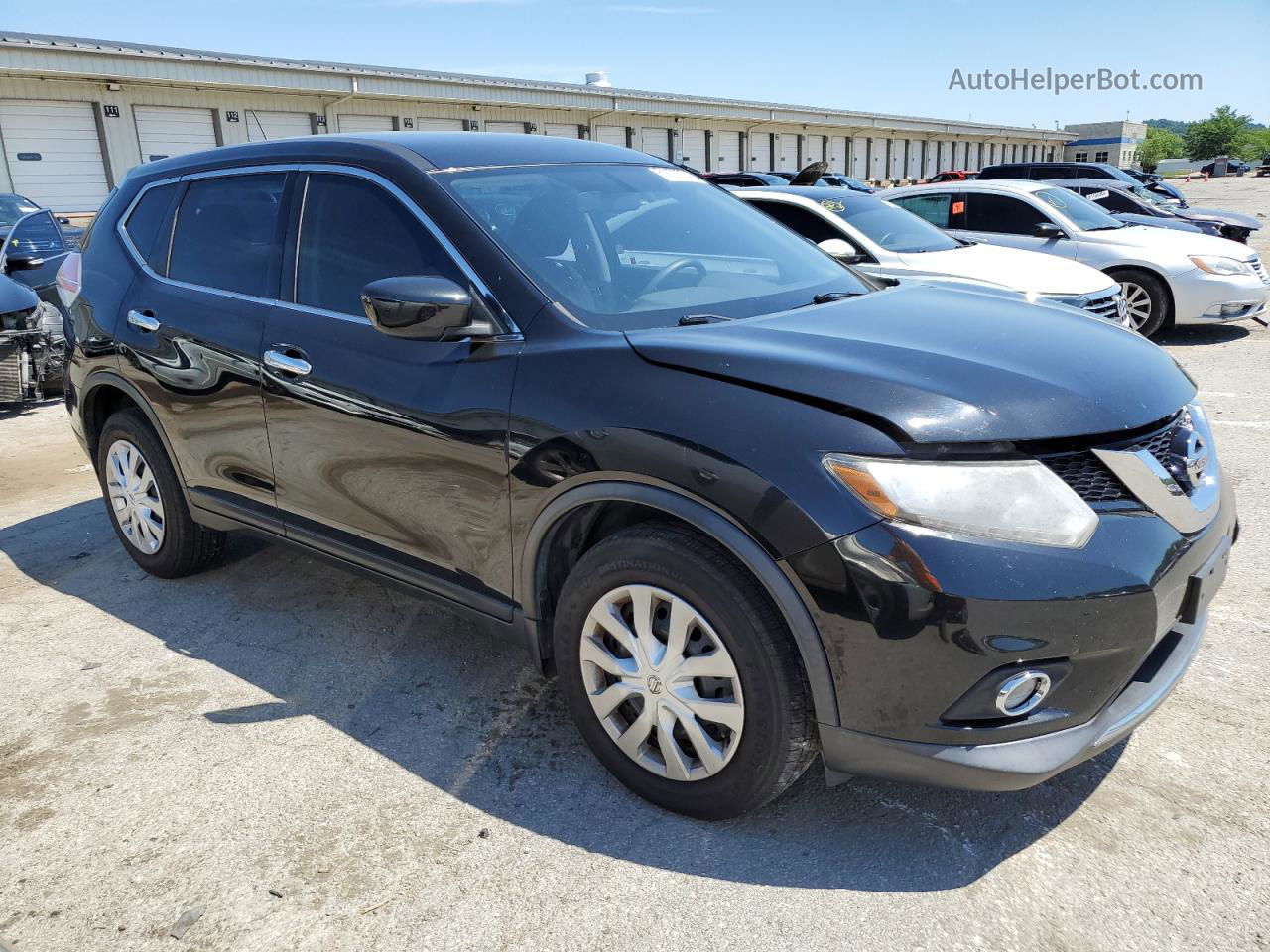 2016 Nissan Rogue S Black vin: KNMAT2MT7GP633592