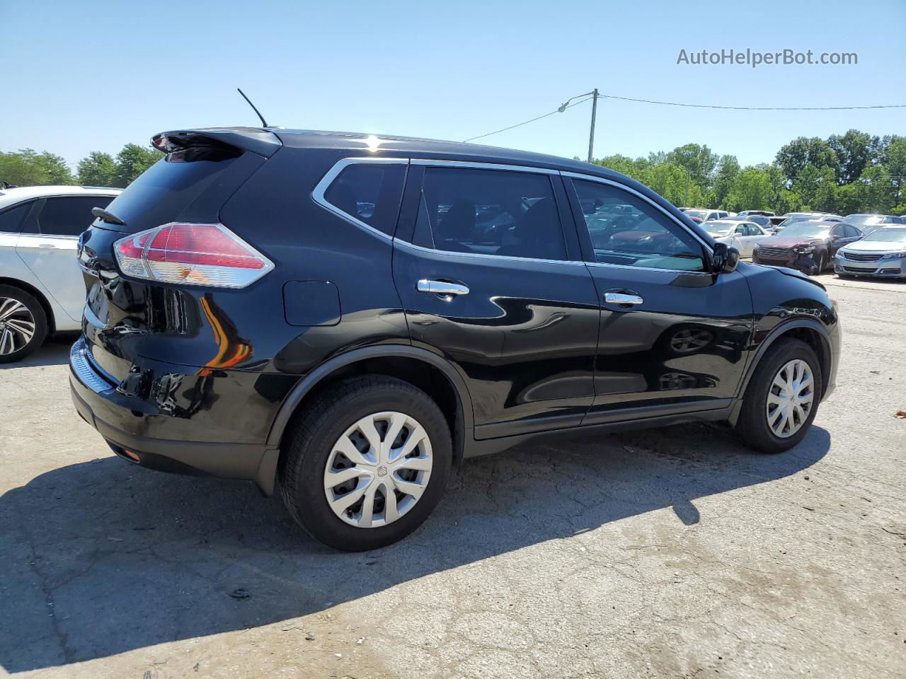 2016 Nissan Rogue S Черный vin: KNMAT2MT7GP633592