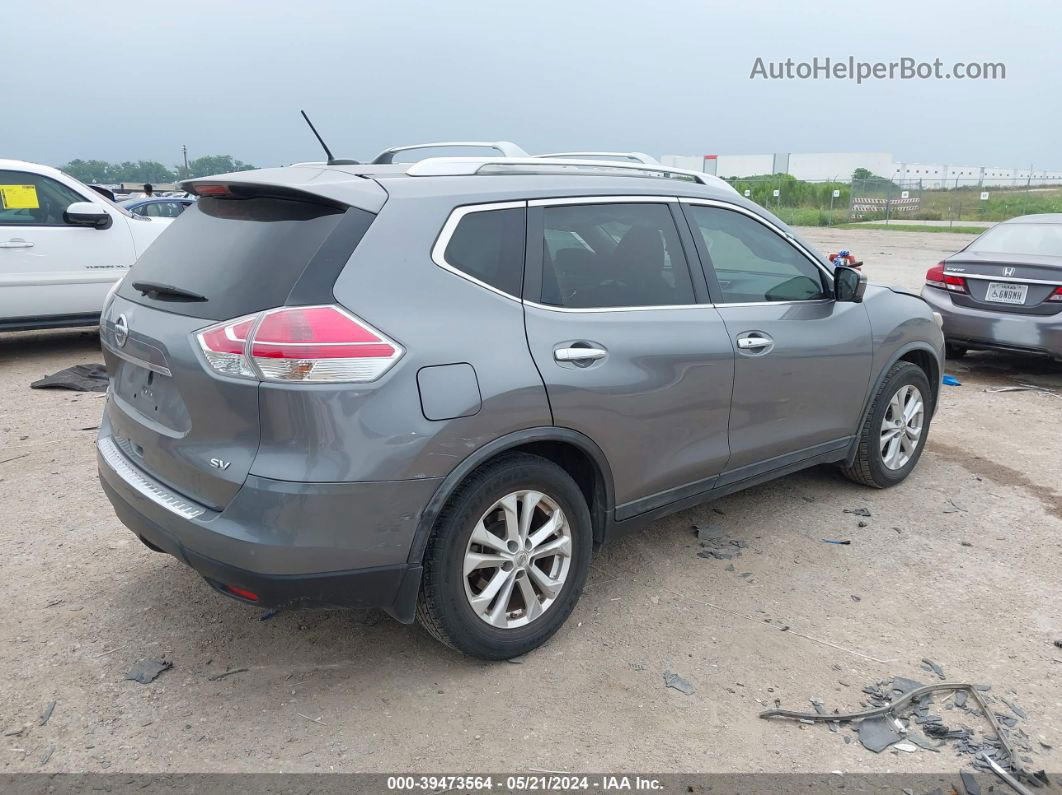 2016 Nissan Rogue Sv Gray vin: KNMAT2MT7GP655155