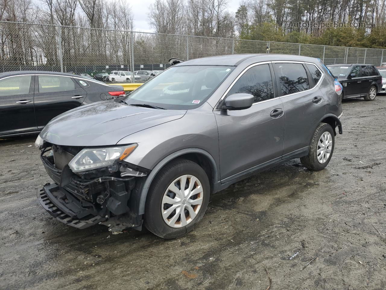 2016 Nissan Rogue S Gray vin: KNMAT2MT7GP675017