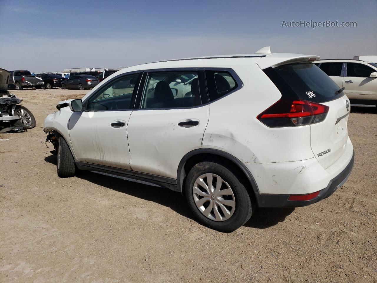 2018 Nissan Rogue S White vin: KNMAT2MT7JP521656