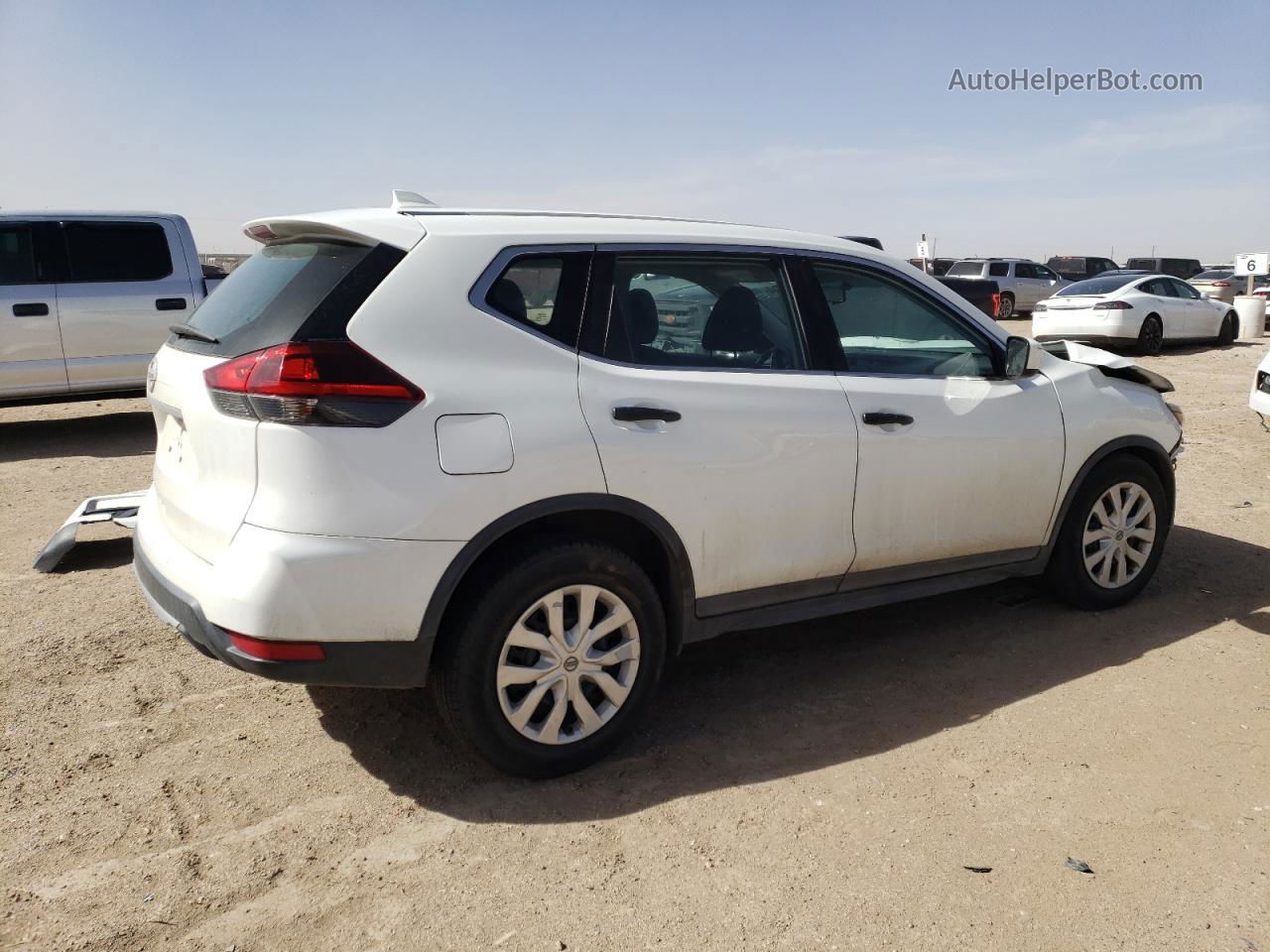 2018 Nissan Rogue S White vin: KNMAT2MT7JP521656