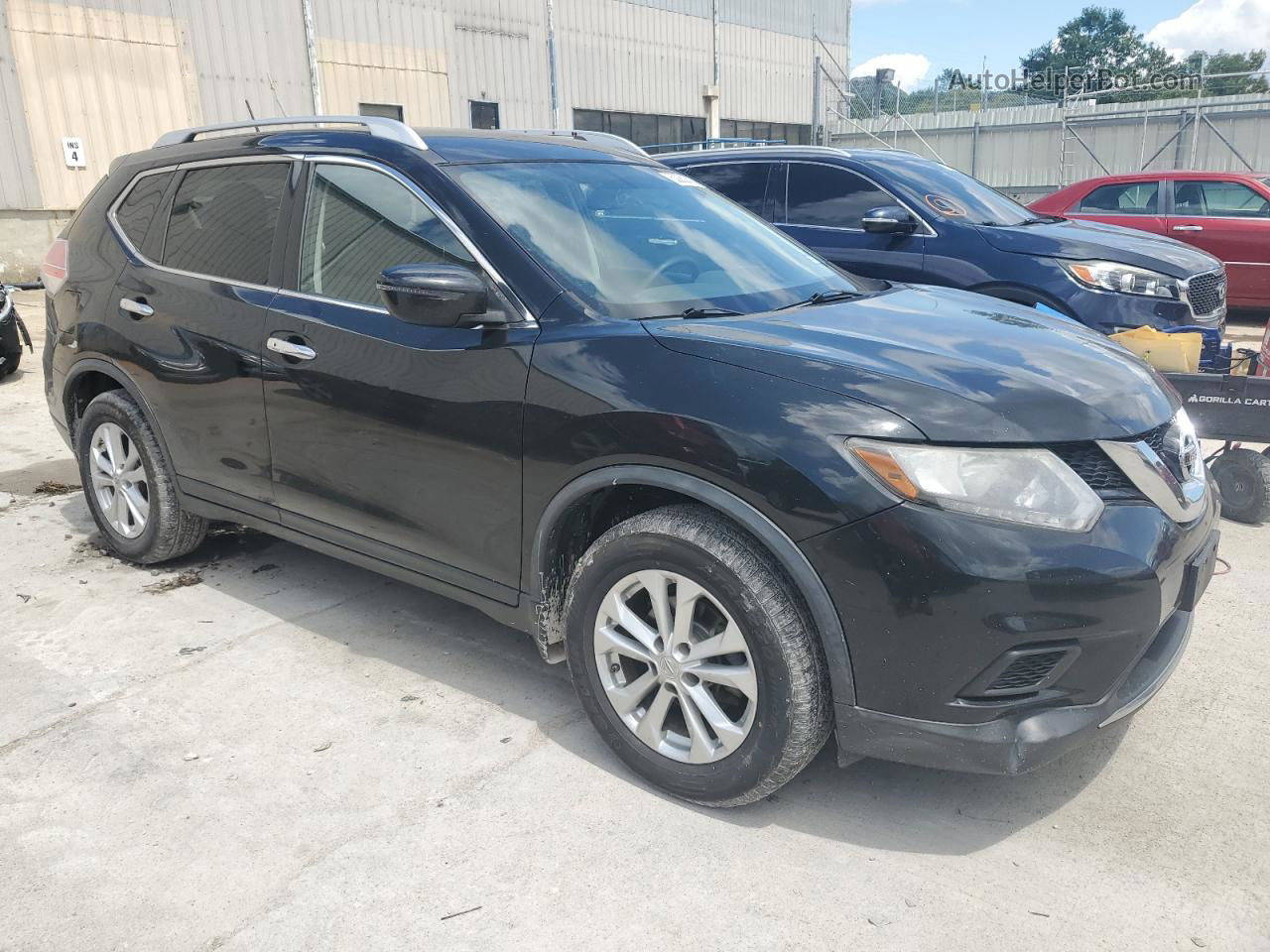 2016 Nissan Rogue S Black vin: KNMAT2MT8GP621998