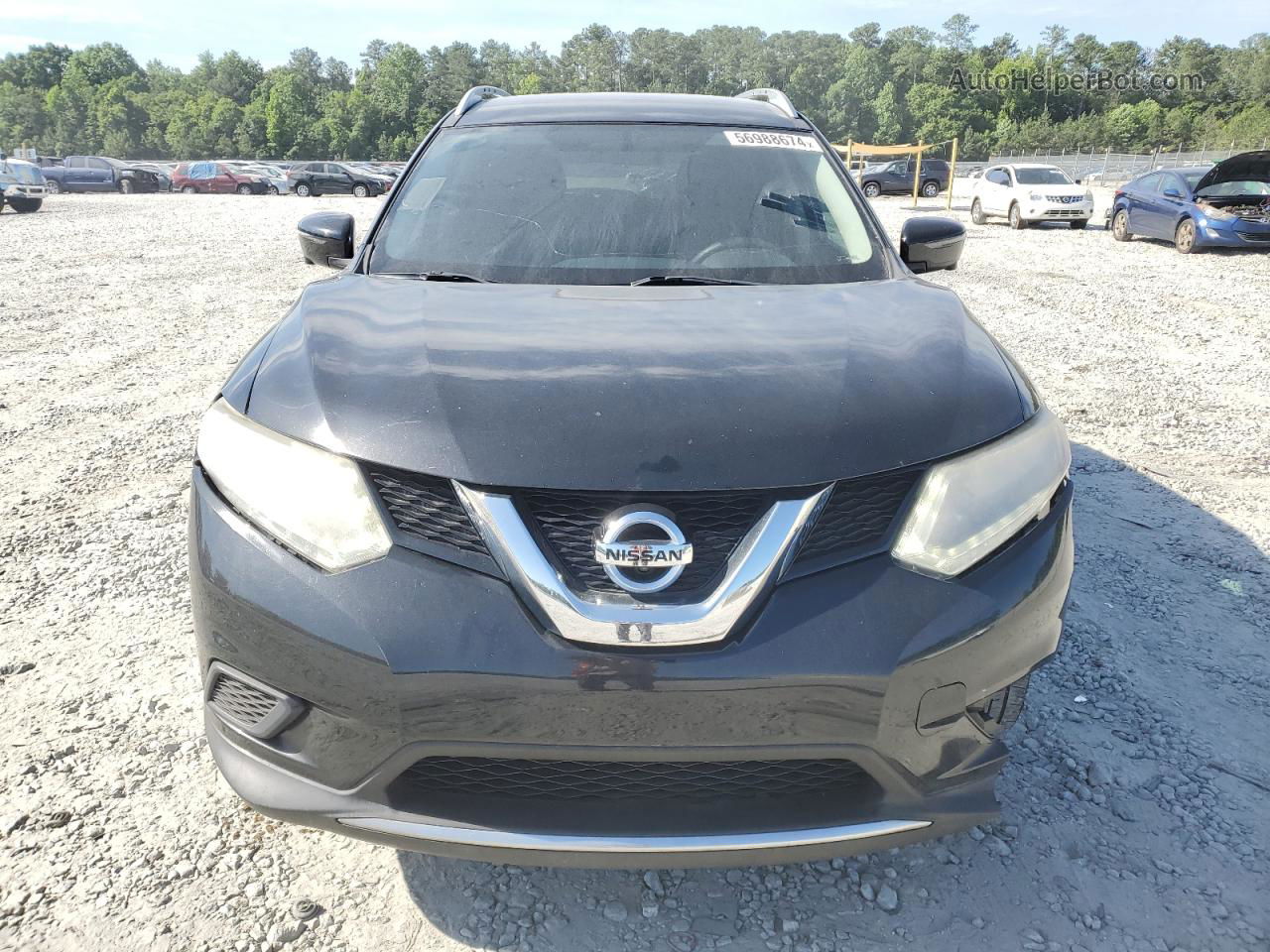 2016 Nissan Rogue S Black vin: KNMAT2MT8GP643046