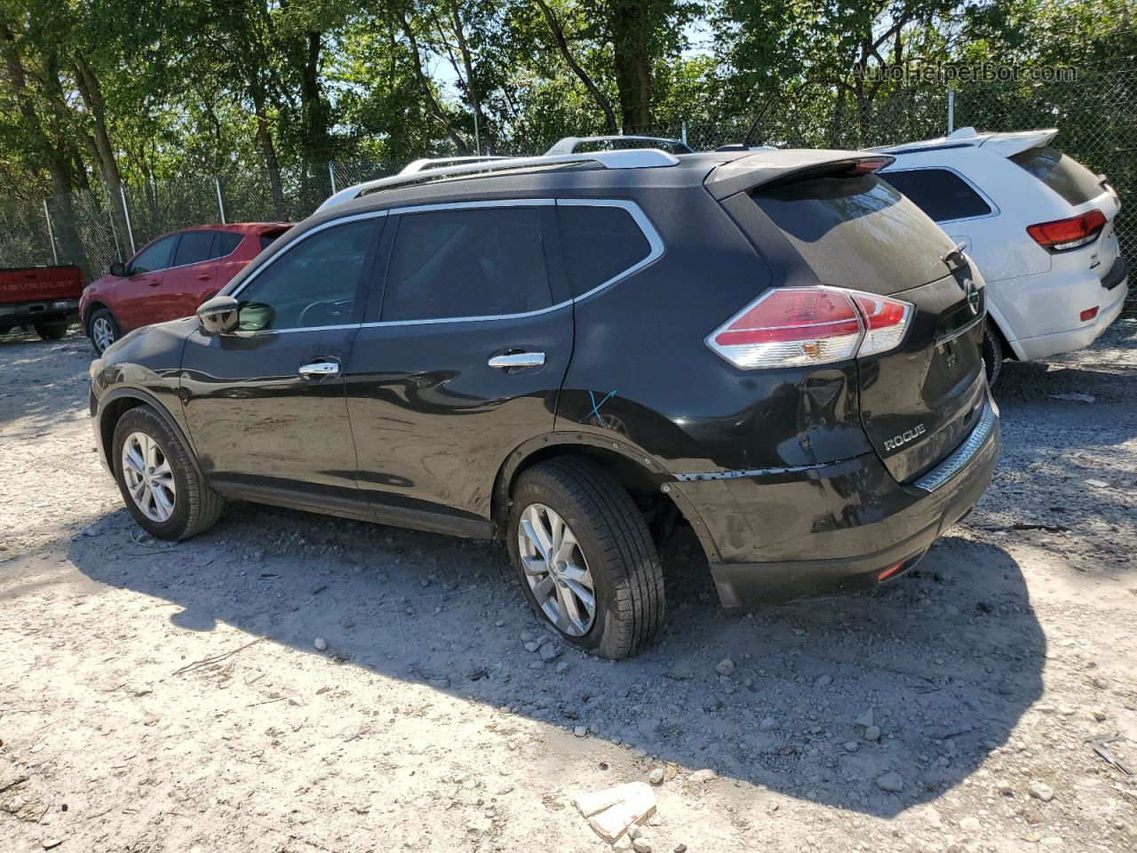 2016 Nissan Rogue S Черный vin: KNMAT2MT8GP693235