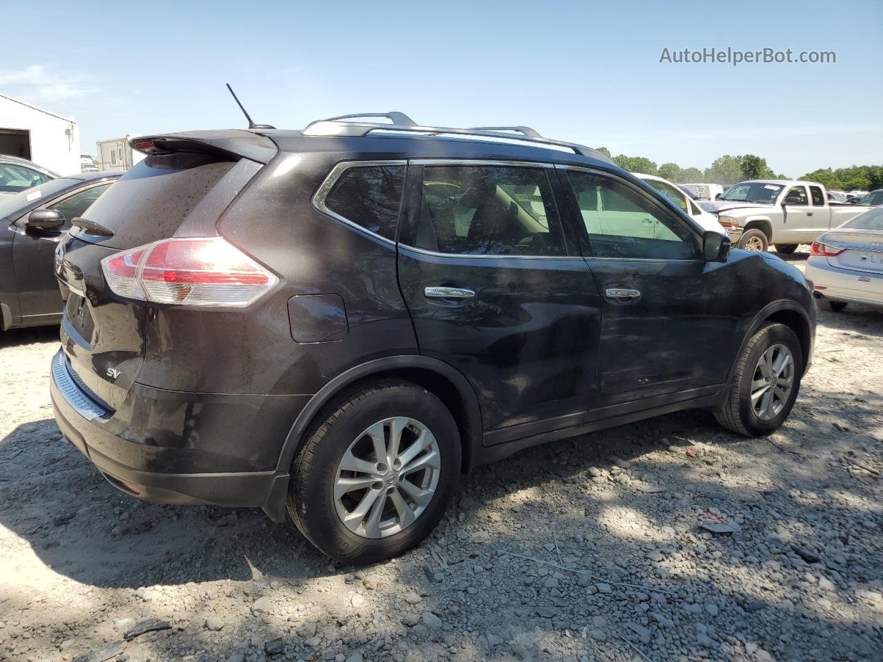 2016 Nissan Rogue S Черный vin: KNMAT2MT8GP693235