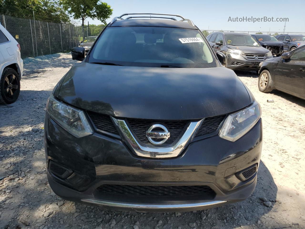 2016 Nissan Rogue S Черный vin: KNMAT2MT8GP693235