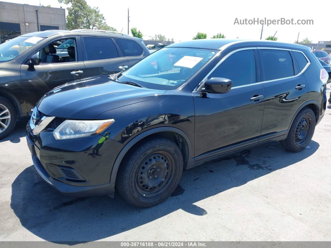 2016 Nissan Rogue S Black vin: KNMAT2MT9GP596187