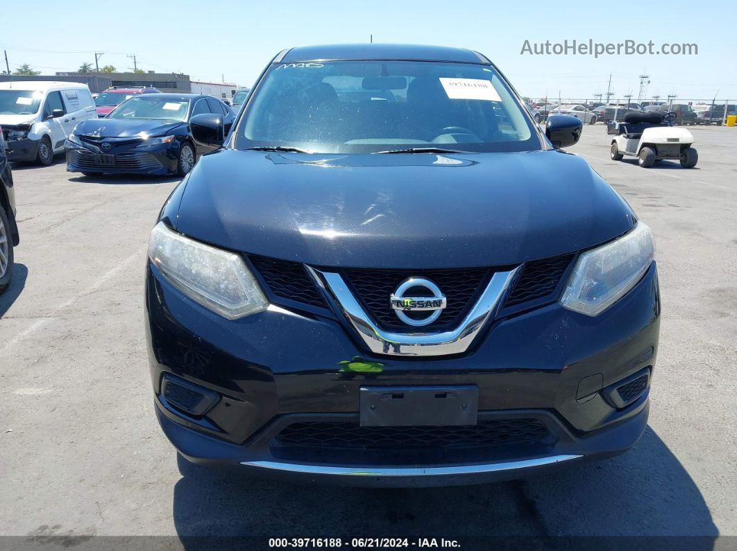 2016 Nissan Rogue S Black vin: KNMAT2MT9GP596187