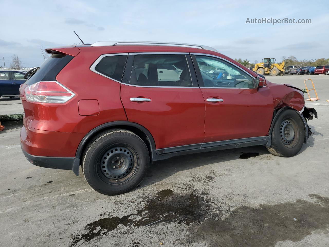 2016 Nissan Rogue S Burgundy vin: KNMAT2MT9GP628989