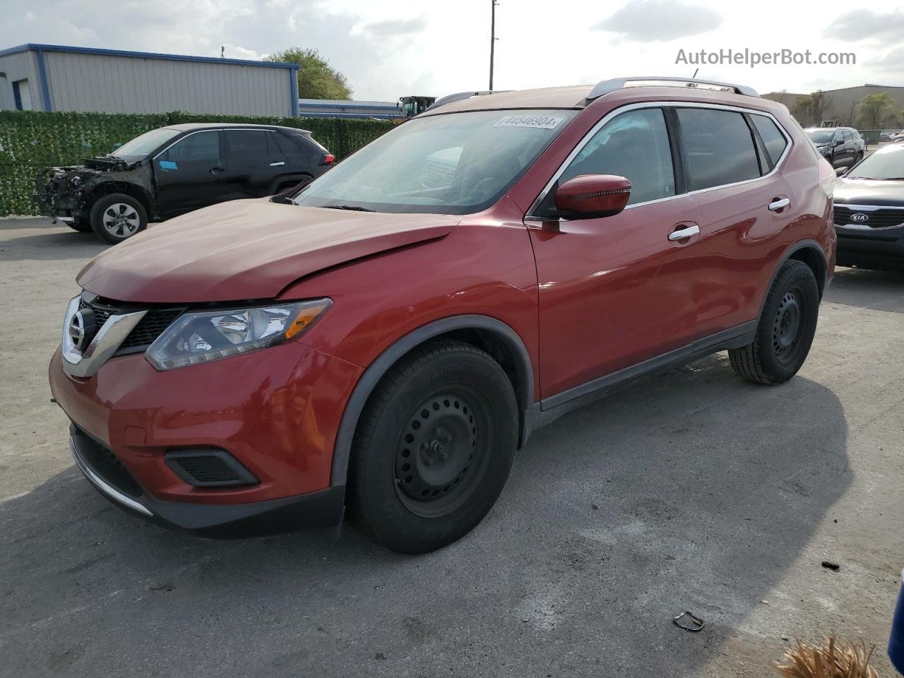 2016 Nissan Rogue S Burgundy vin: KNMAT2MT9GP628989