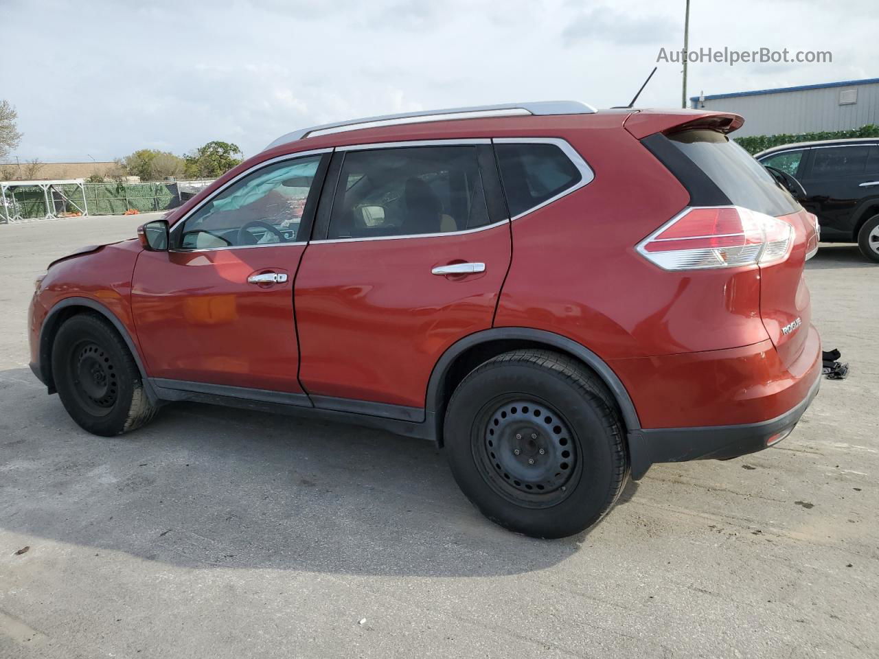 2016 Nissan Rogue S Burgundy vin: KNMAT2MT9GP628989