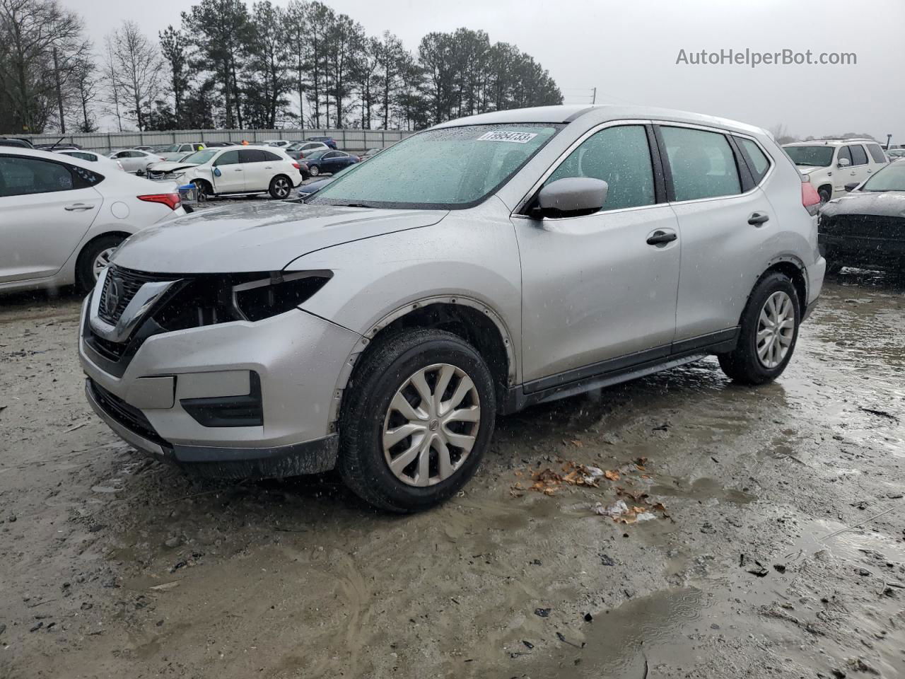 2018 Nissan Rogue S Silver vin: KNMAT2MT9JP531590