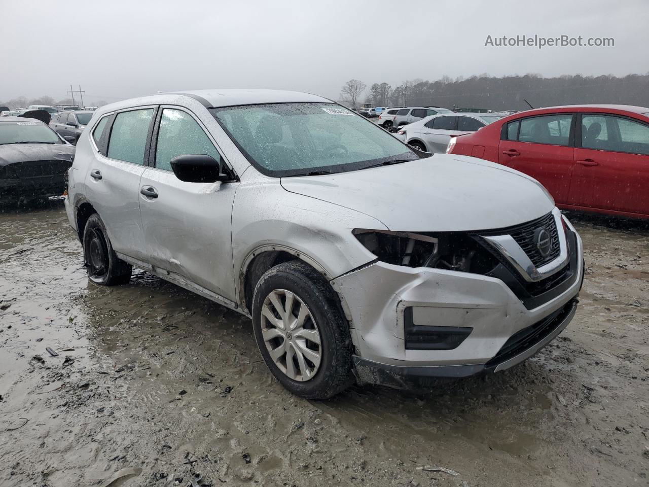 2018 Nissan Rogue S Silver vin: KNMAT2MT9JP531590