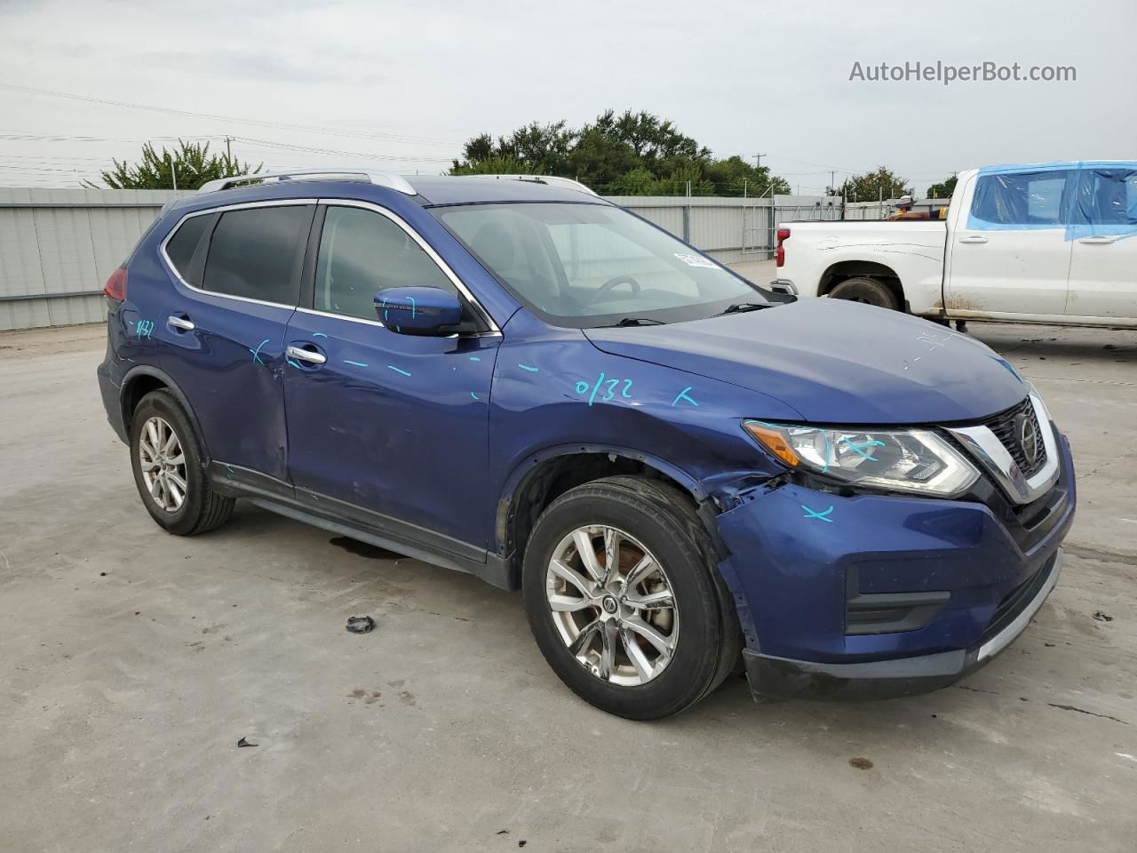 2018 Nissan Rogue S Blue vin: KNMAT2MT9JP590834