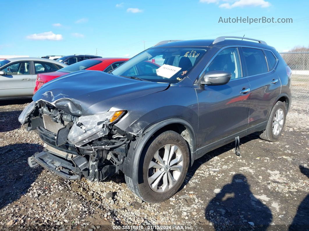 2016 Nissan Rogue Sv Gray vin: KNMAT2MTXGP597736